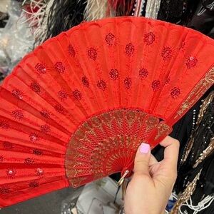 Elegant Red Hand Fan